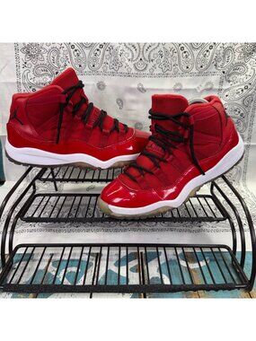 Nike Air Jordan 11 Red Basketball Shoes Sneakers Shoes 378039-623 Boys Size 3Y